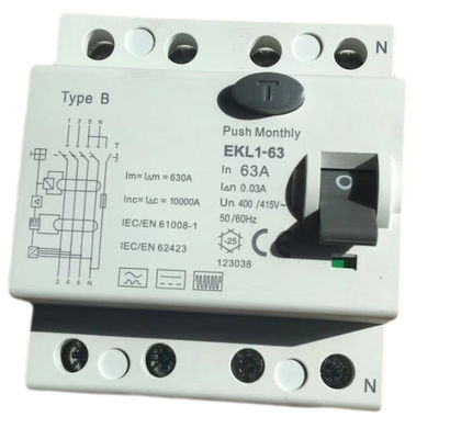 32 Amp Rcd 32 Amp 40 Amp 63 Amp RCD 삼상회로 차단기 415V